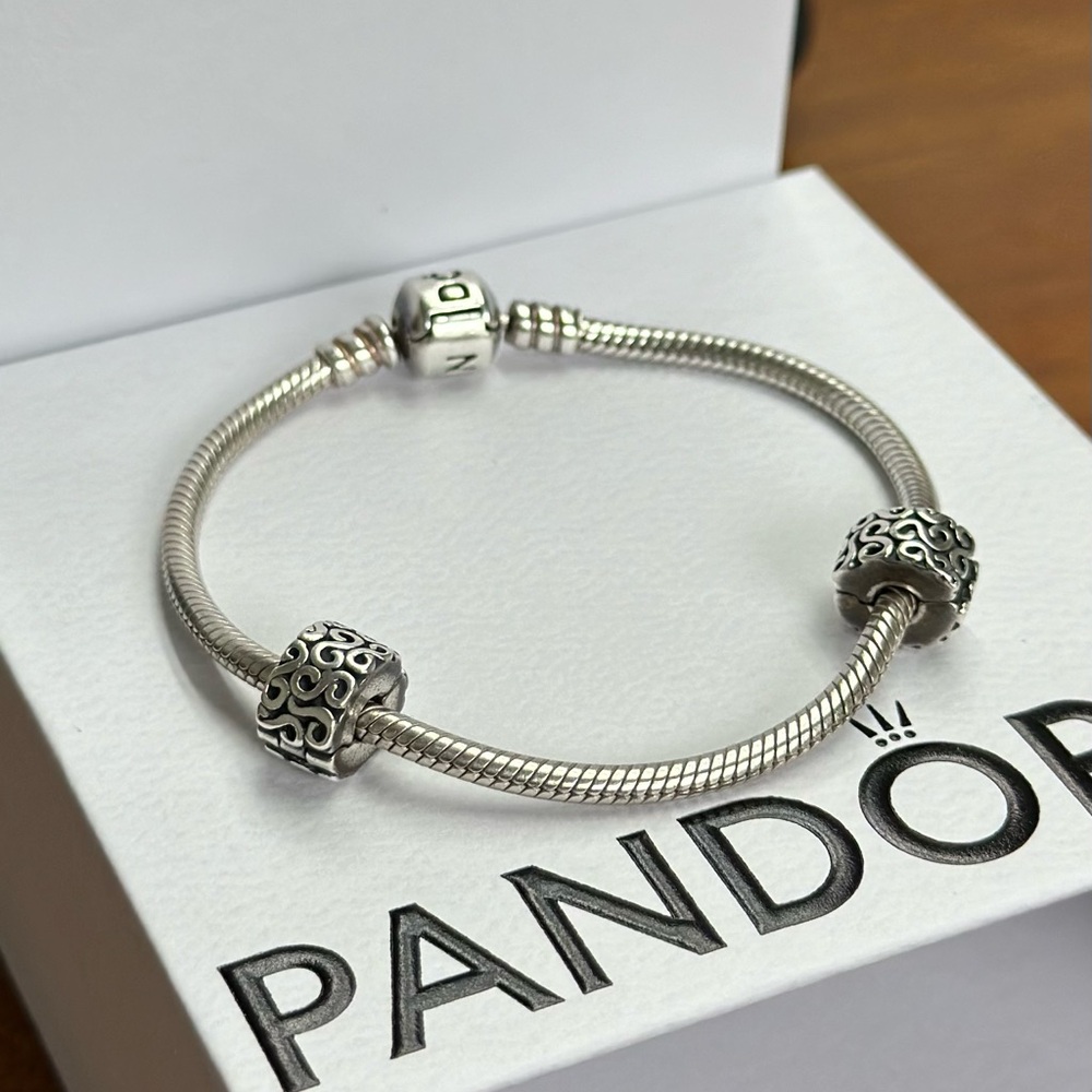 Pandora Bracelet w/ 2 Clips